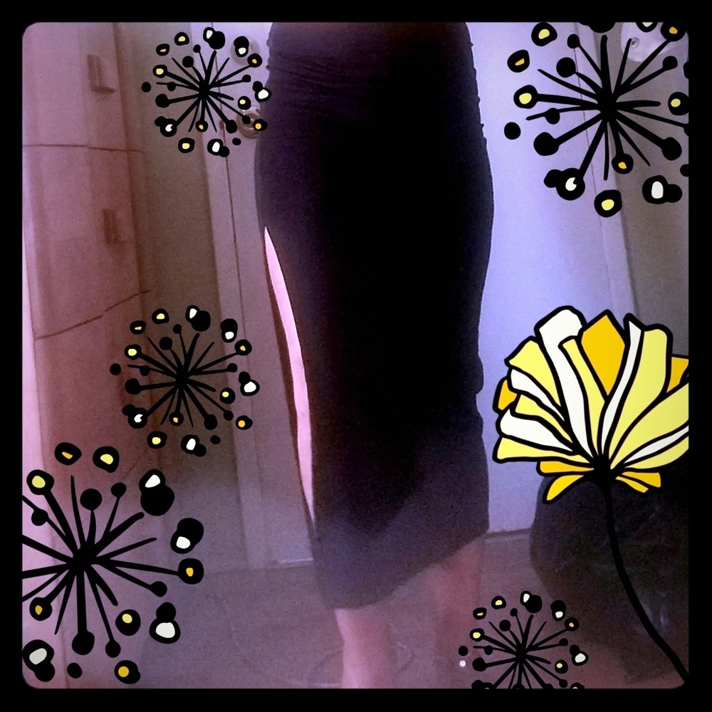 TopShop Long Blk Skirt w slit